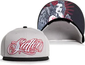 Sullen Men's Red Roses Graphic Tattoo Lifestyle Adjustable Flatbill Snapback Hat Black
