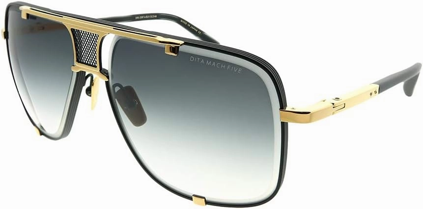 Sunglasses Dita MACH-FIVE DRX 2087A Matte Black-Yellow Gold/Dark Grey