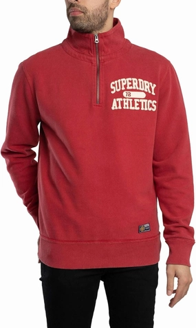 Superdry Men's Vintage Athletic Half Zip Sweatshirt, Prep Re