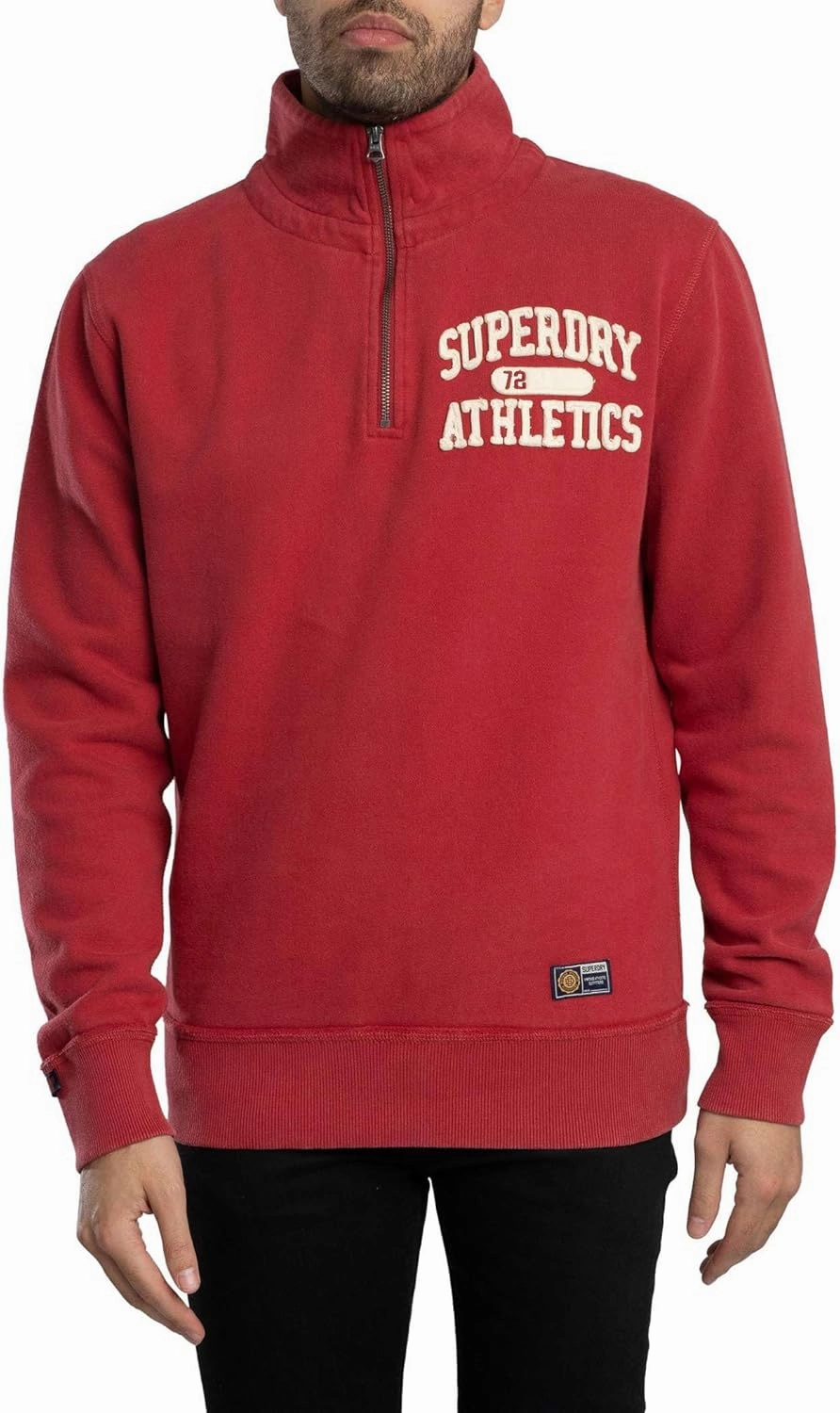 Superdry Men's Vintage Athletic Half Zip Sweatshirt, Prep Re