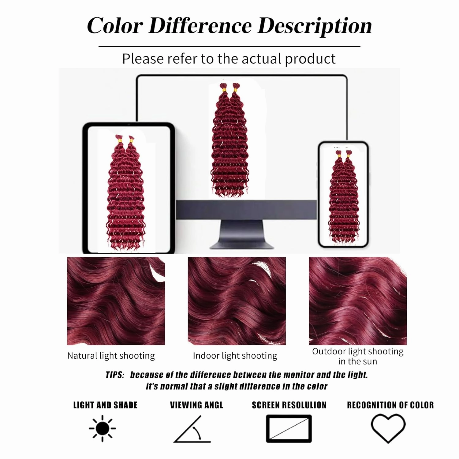 SUYIAPIY Boho Hair for Braiding Deep Wave Bulk Hair for Braiding Boho Hair for Braiding Burgundy Deep Water Wave Braiding Hair No Weft Curly Braiding Hair (Bug#, 22 inch,8packs)