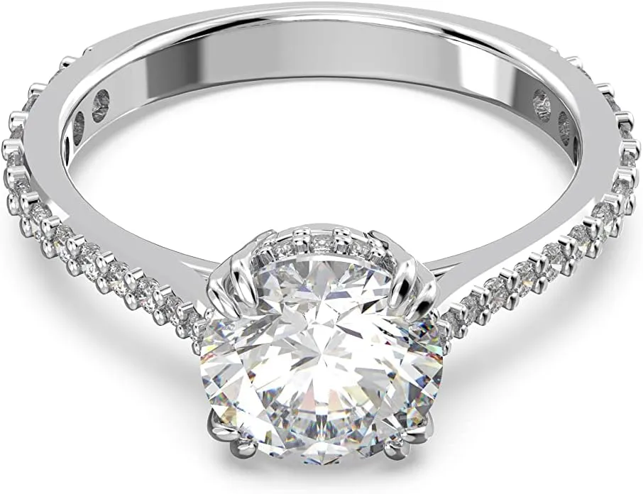 SWAROVSKI Constella Cocktail Ring Jewelry Collection, Pavé Cut, Clear Crystals