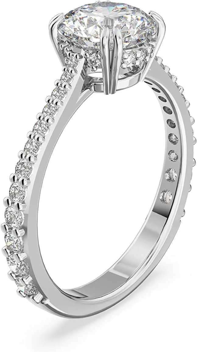 SWAROVSKI Constella Cocktail Ring Jewelry Collection, Pavé Cut, Clear Crystals
