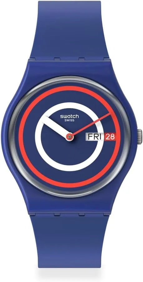 Swatch Big Bold BIOSOURCED Lacquered Blue to Basics Quartz Watch