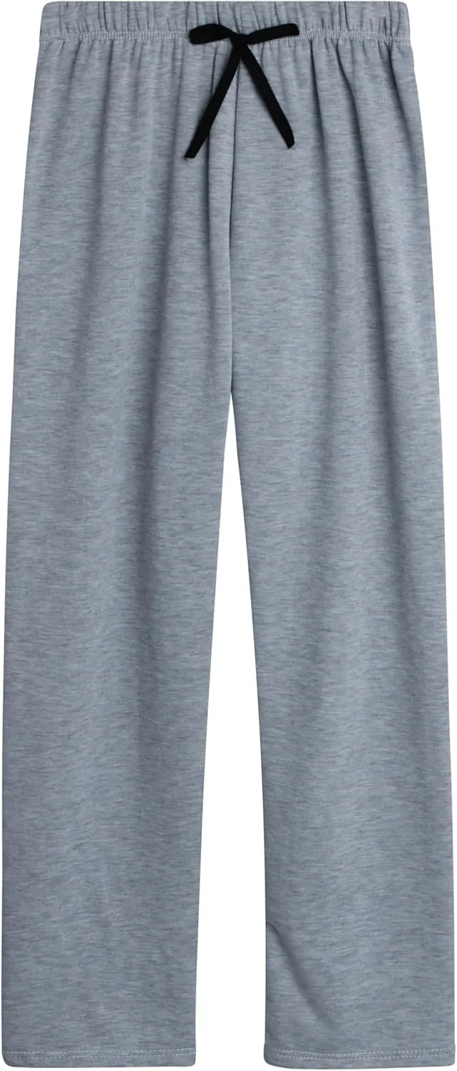 Sweet Hearts Girls' Sweatpants - 3 Pack Active Fleece Open Bottom Sweatpants - Casual Performance Pants: Made in USA