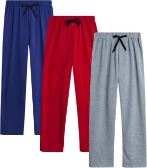 Sweet Hearts Girls' Sweatpants - 3 Pack Active Fleece Open Bottom Sweatpants - Casual Performance Pants: Made in USA