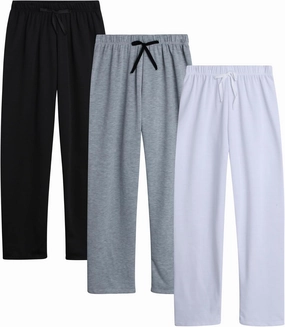 Sweet Hearts Girls' Sweatpants - 3 Pack Active Fleece Open Bottom Sweatpants - Casual Performance Pants: Made in USA