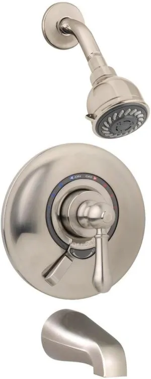 Symmons S7602STNRP Allura tub/shower system with secondary integral volume control, Satin Nickel