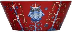 Taika Red 10oz Soup Cereal Bowl By Klaus Haapaniemi for Iittala