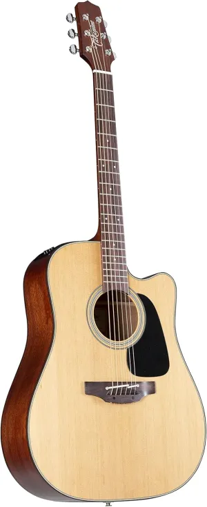 Takamine Pro Series 1 P1DC Dreadnought Body Acoustic Electric Guitar with Case, Natural