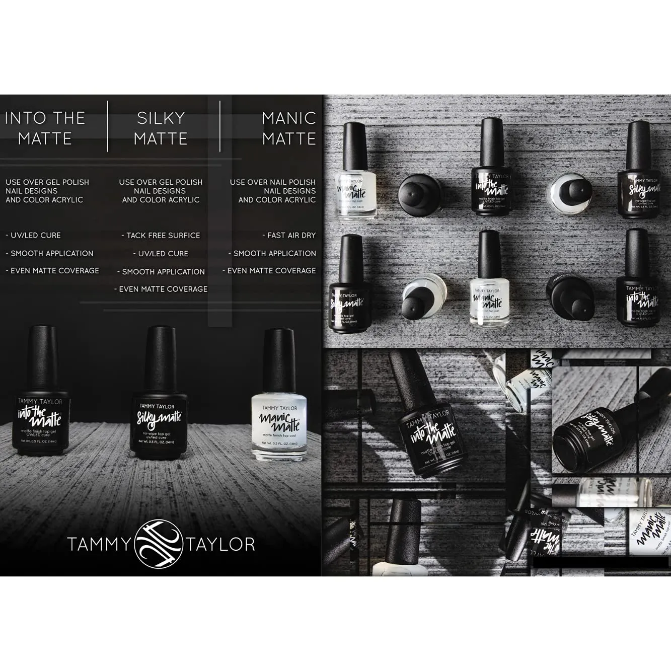 Tammy Taylor Matte Collection | Into The Matte Gel Top Coat | 0.5oz