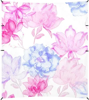 Tent Beach Canopy Sun Shade Outdoor Patio 9.2 × 10.5 FT Kids Camping Sun Shelter Various Pink Blue Flowers Canopies with Poles Sandbags Easy