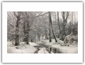 The Ibis - Anders Andersen-Lundby : ''Frosty Weather in a Beech Forest'' (1881) - Museum-Grade Giclee