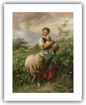 The Ibis - Johann Baptist Hofner : ''The Young Shepherdess'' (1866) - Museum-Grade Giclee