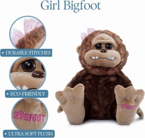 The Petting Zoo Bigfoot Girl Stuffed Animal Plushie, Gifts for Kids, Wild Onez Wildlife Animals, Bigfoot Ape Plush Toy 12 inches