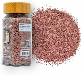 The Salted Roots - Red Wine Salt - Bold & Smoky Seasoning - Infused with Red Wine, Peppercorn, Garlic & Lemon - Perfect for Grilled Meats & Gourmet Dishes - 4oz