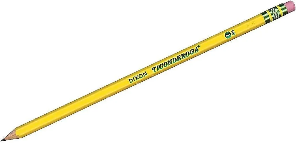 Ticonderoga Wood-Cased Pencils, Pre-Sharpened, 2 HB Soft, Yellow, 72 Count