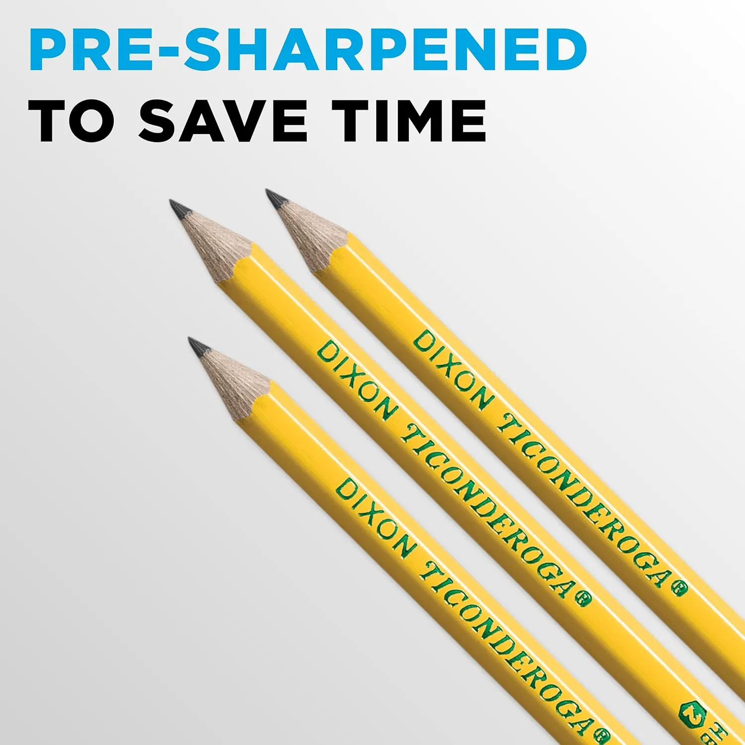 Ticonderoga Wood-Cased Pencils, Pre-Sharpened, 2 HB Soft, Yellow, 72 Count