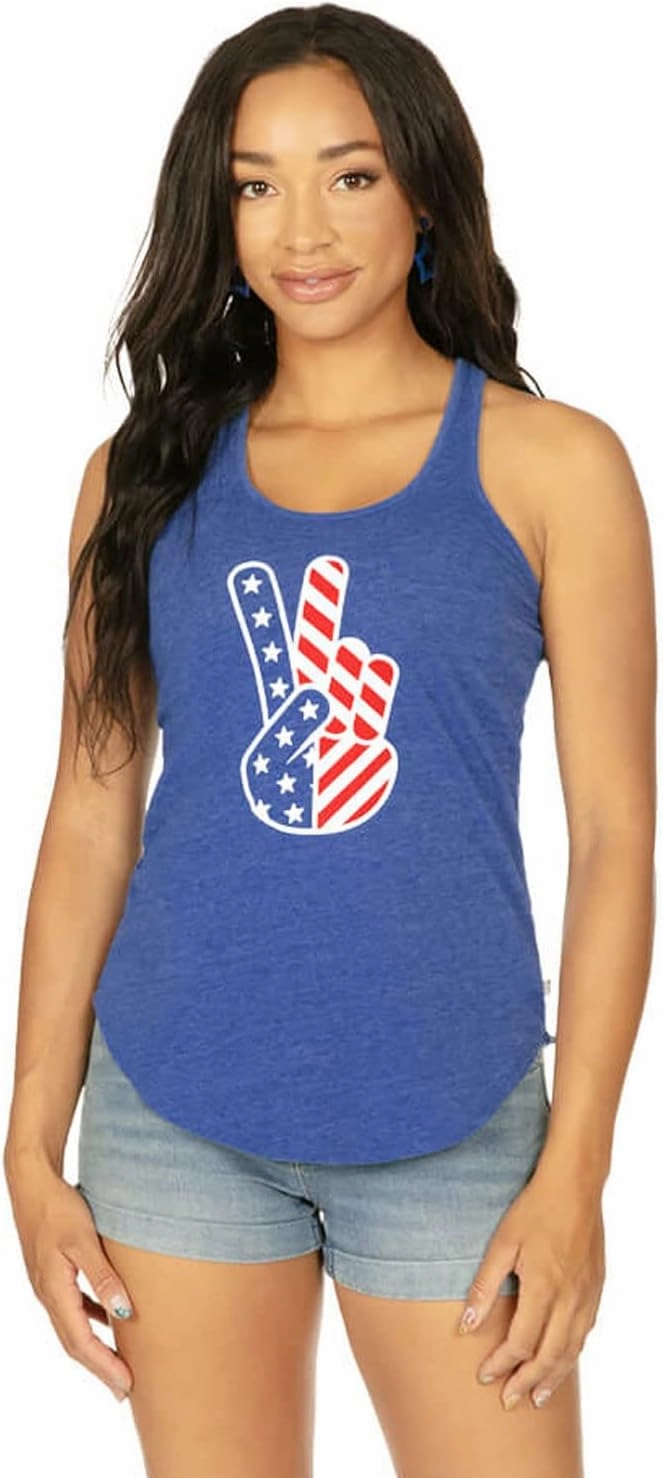 Tipsy Elves Patriotic Tank Tops for Women - Red White Blue 4th of July Tops for Women - Casual Summer Tanks for July 4th