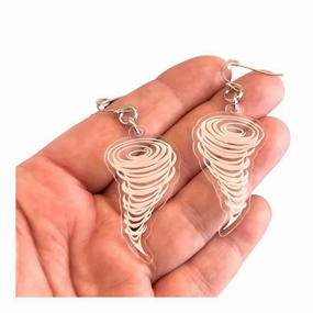 Tornado Earrings - Gift for Weather Enthusiasts Storm Chasers and Meteorologists - Twister Cyclone
