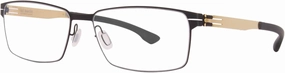 Toru N. Eyeglasses Men's Black/Matte Gold Full Rim 57mm