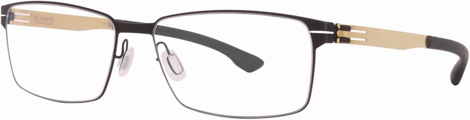 Toru N. Eyeglasses Men's Black/Matte Gold Full Rim 57mm