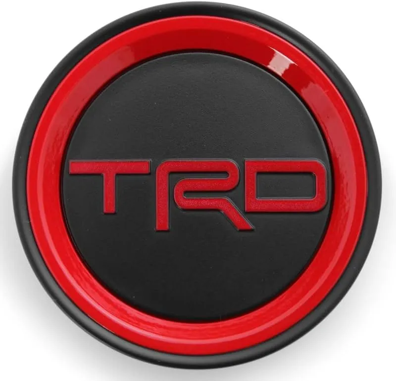 Toyota TRD PRO Wheel Center Cap, Black and Red, OEM PT998-89210-F2, Compatible with 2024  Tacoma, 2022  Tundra, 2025  4Runner