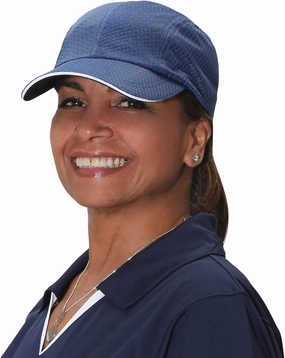TrailHeads Women's Race Day Performance Running Cap, Lightweight & Quick Drying Mesh Sports Hat with Reflective Trim