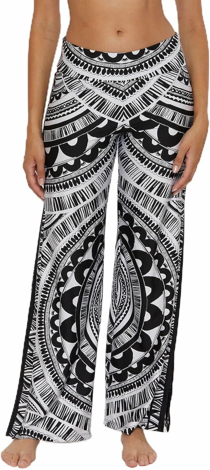 Trina Turk womens Swim Pants, Casual, Wide Leg, Beach Cover Ups for Women