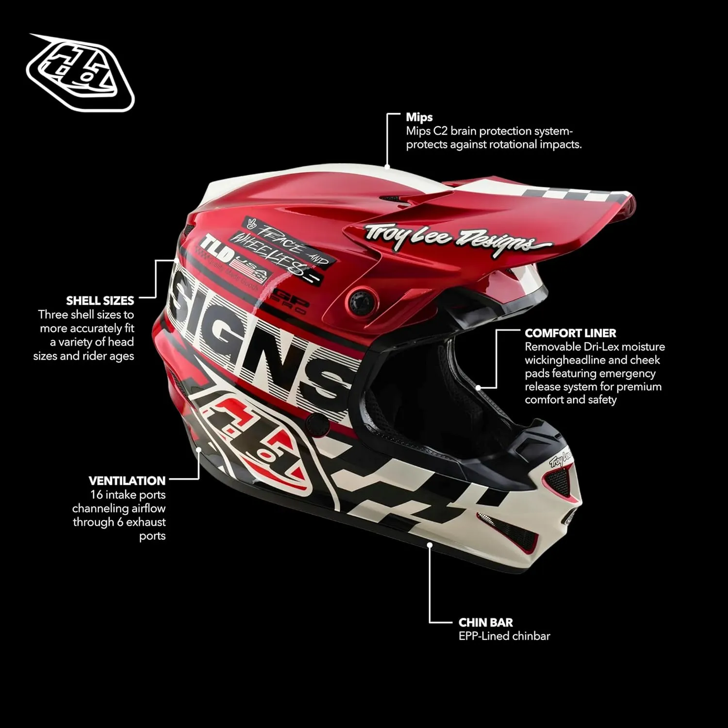 Troy Lee Designs GP Pro Helmet (2025) MIPS for Motocross MX Off-Road
