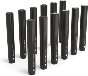 TRU RED Staples Tank Permanent Markers, Chisel Tip, Black, 36/Carton (TR54532-CCVS)