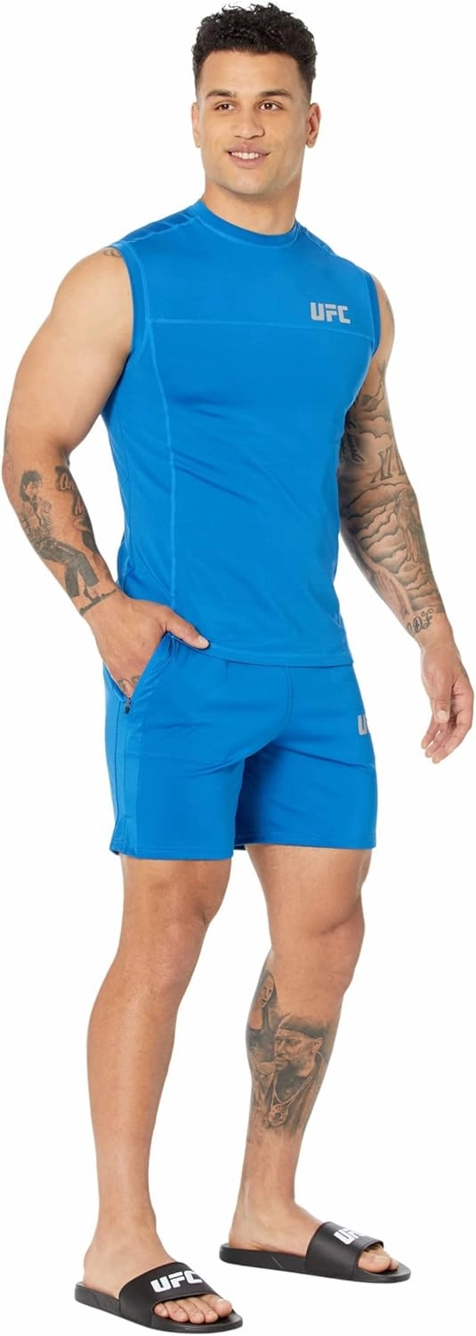 UFC Sleeveless Crew Neck Tank Top for Men – Blended Cotton – Short Sleeves – Regular Fit – Graphic Printed