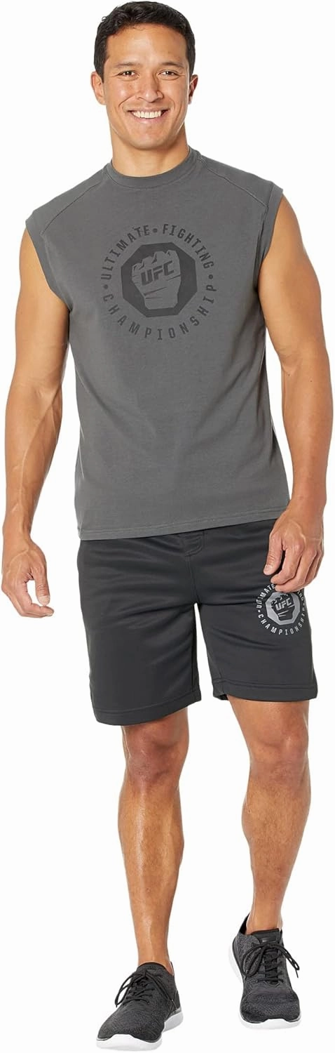 UFC Sleeveless Crew Neck Tank Top for Men – Blended Cotton – Short Sleeves – Regular Fit – Graphic Printed