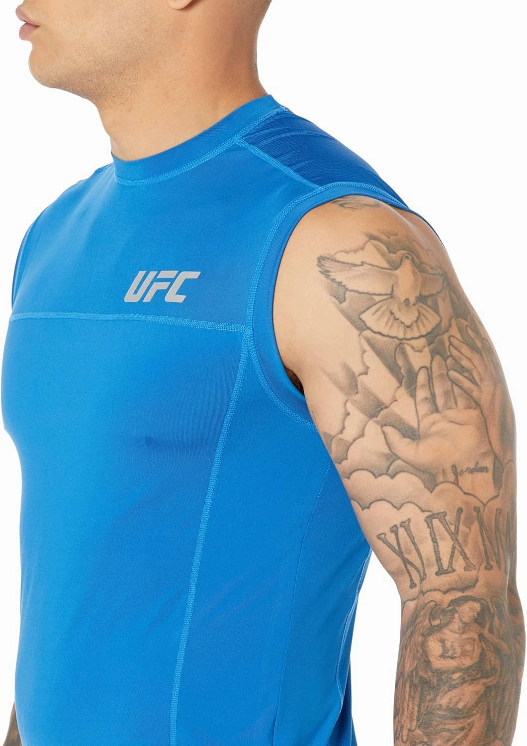 UFC Sleeveless Crew Neck Tank Top for Men – Blended Cotton – Short Sleeves – Regular Fit – Graphic Printed