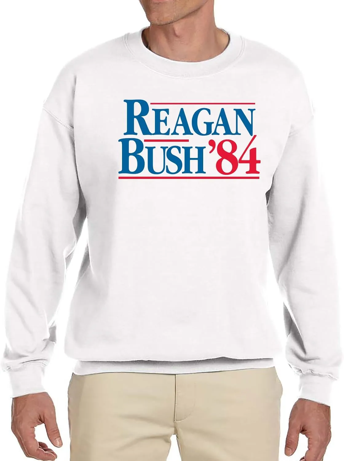 UGP Campus Apparel Reagan Bush 84 - Republican Presidential Campaign Crewneck Sweatshirt