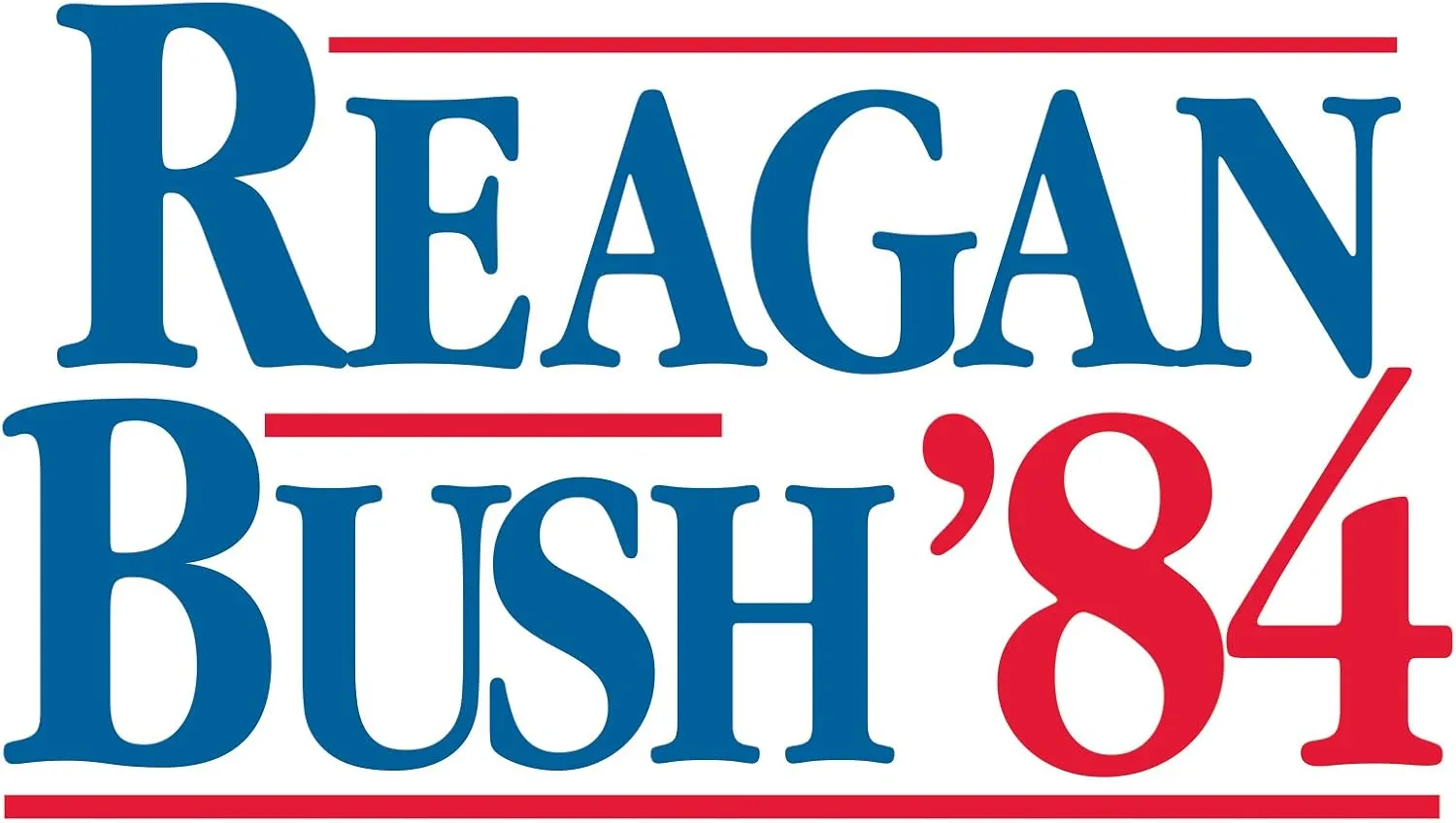 UGP Campus Apparel Reagan Bush 84 - Republican Presidential Campaign Crewneck Sweatshirt