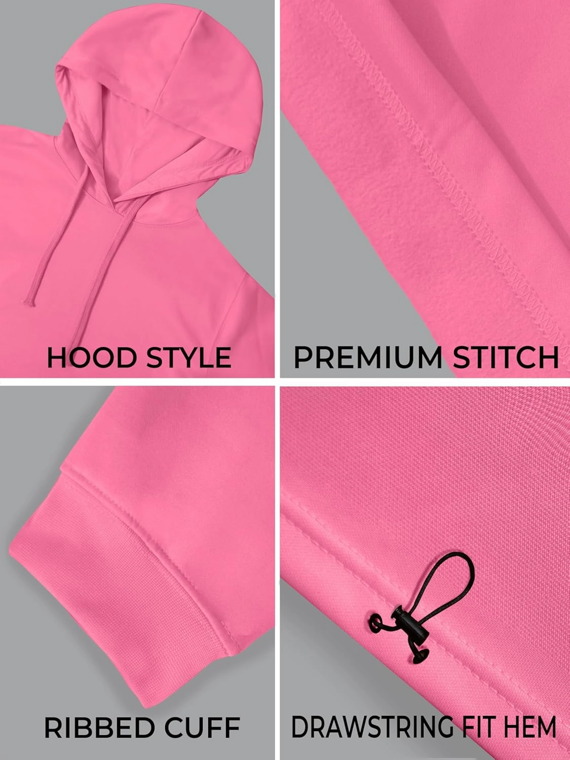URBAN BUCK Neon Crop Top Hoodie For Women - Lightweight Long Sleeve Cropped Pullover Sweatshirt For Workout & Running