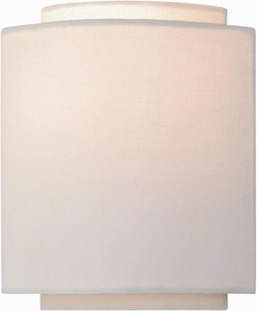 VAXCEL Burnaby 1 Light Gold Mid-Century Modern Flush Wall Sconce White Linen