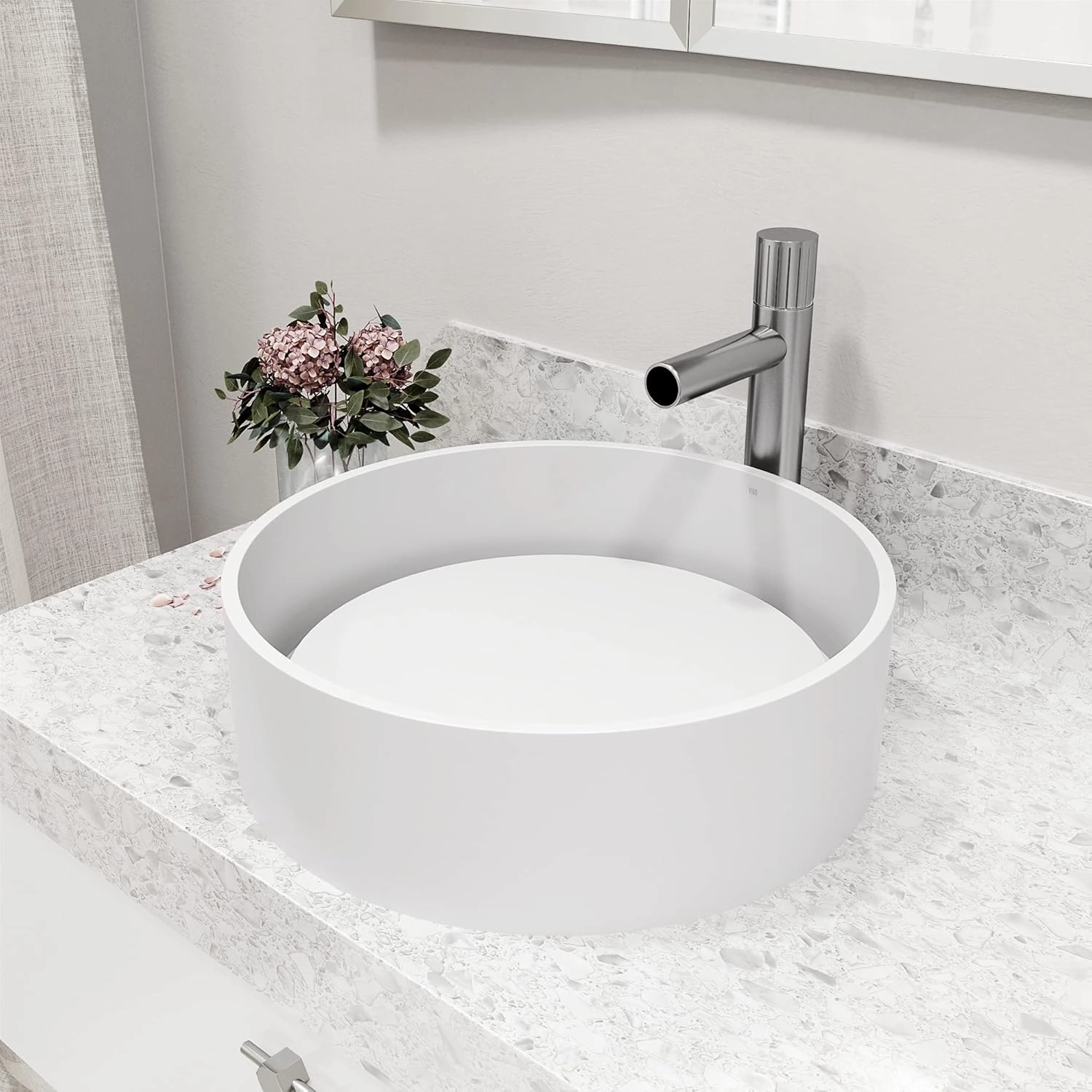 VIGO Ashford 11'' H Single Handle Single-Hole Bathroom Vessel Faucet in Brushed Nickel-VG03034BN
