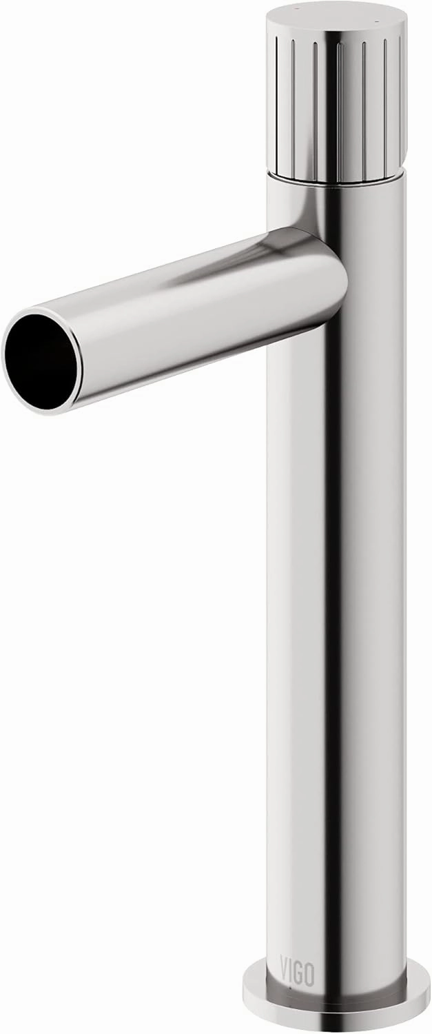 VIGO Ashford 11'' H Single Handle Single-Hole Bathroom Vessel Faucet in Brushed Nickel-VG03034BN