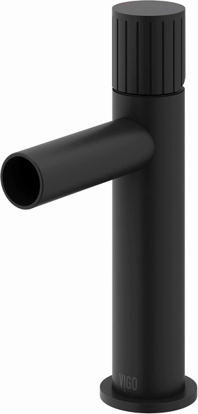VIGO Ashford 8'' H Single Handle Single-Hole Bathroom Faucet in Matte Black-VG01052MB