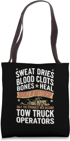 Vintage Strongest Tow Truck Operator Trucker Hauler Tote Bag