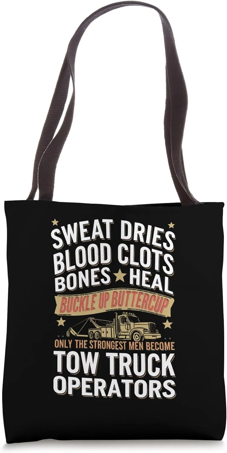 Vintage Strongest Tow Truck Operator Trucker Hauler Tote Bag