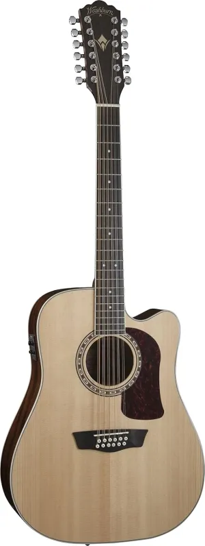 Washburn Heritage Series HD10SCE12 12-String Acoustic-Electric Cutaway Dreadnought Guitar Natural
