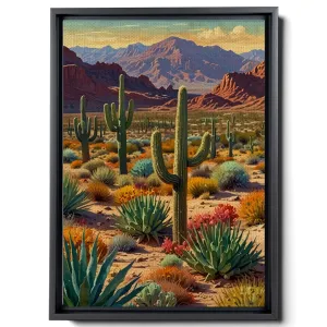 Watercolor Desert Wall Art Print, Desert Art Print, Southwestern Desert Landscape Print, Cactus Wall Art, Cactus Print, Southwest Decor, Modern Art, Decor