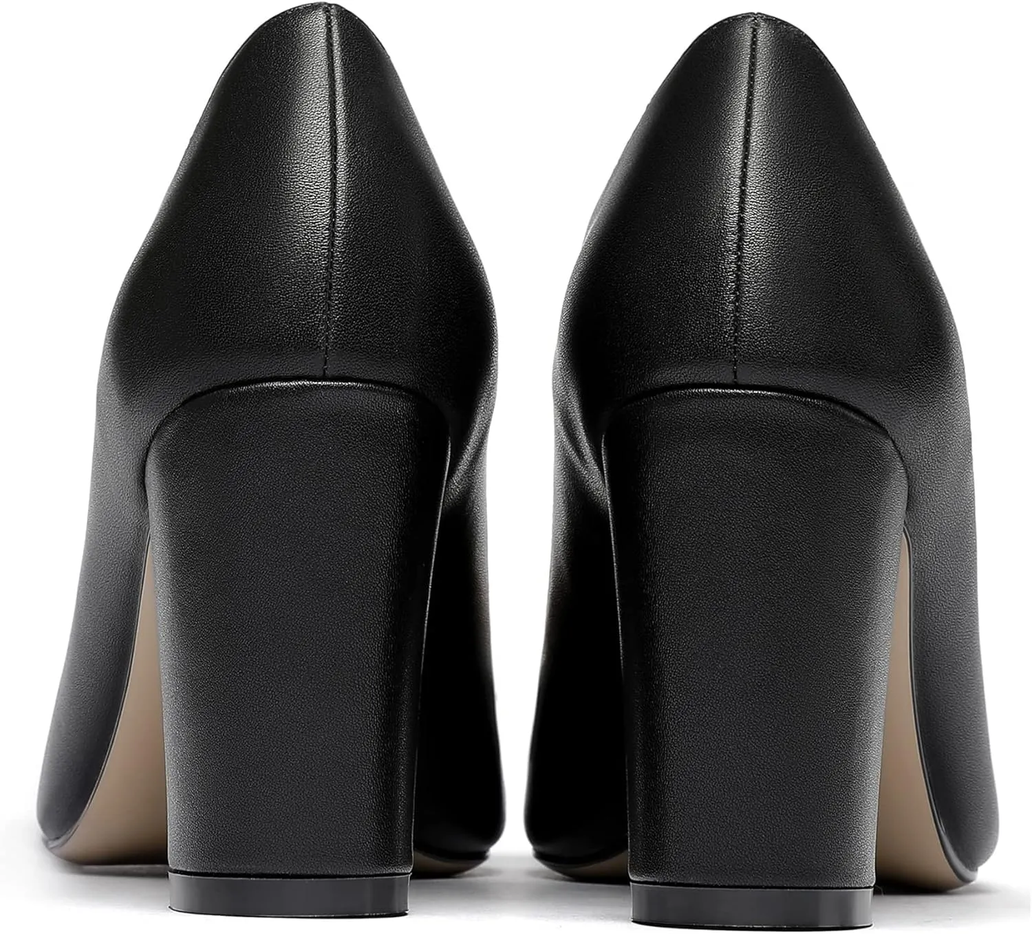 WAYDERNS Women's Gold Metal Chain Matte Slip On Pointed Toe Block High Heel Pumps Shoes 3.5 Inch