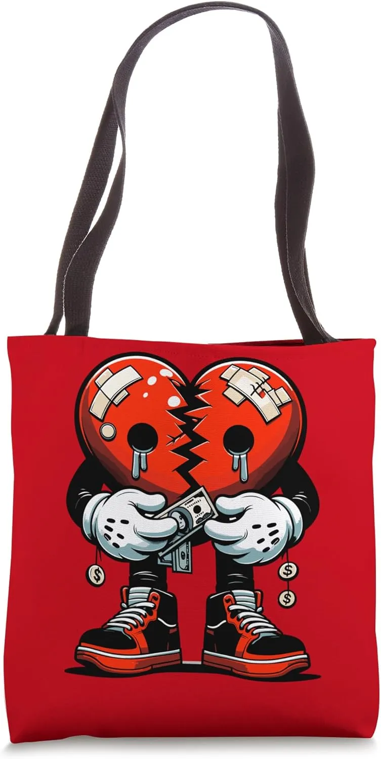 Wealthy Heart - Counting Cash, Heartbreak, Heart broken Emo Tote Bag