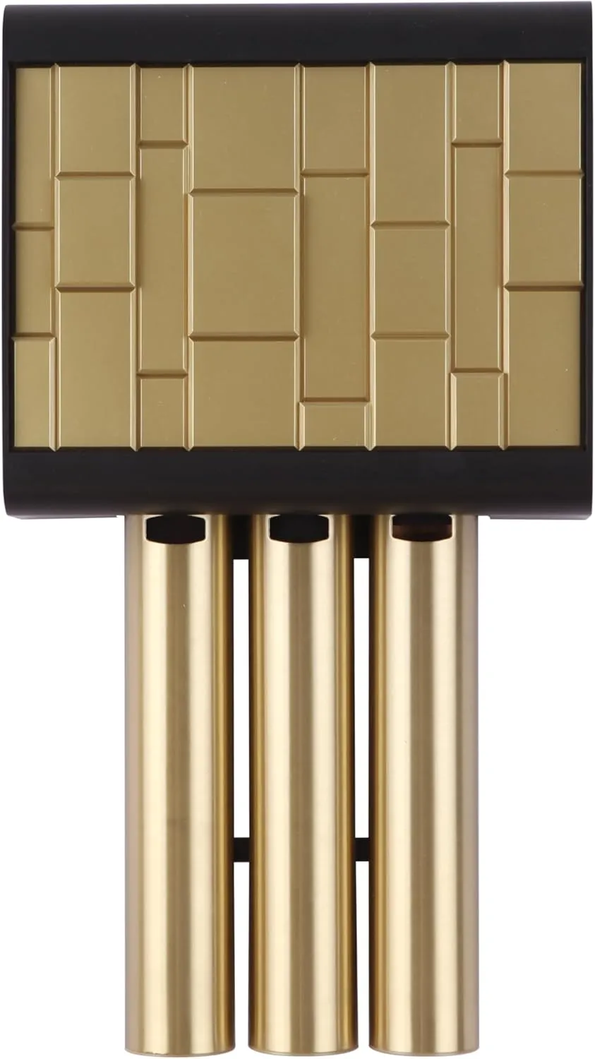 Westminster 3 Tube Contemporary Chime in Flat Black/Satin Brass