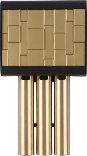 Westminster 3 Tube Contemporary Chime in Flat Black/Satin Brass