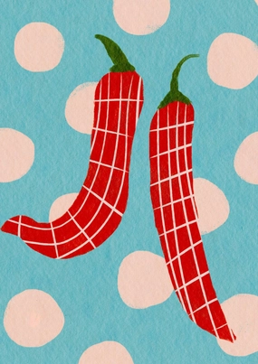 Whimsical Chili Pepper Art